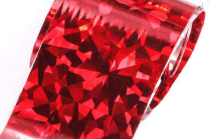 Shiny Red Shards - HONA - The Home Of Nail Art